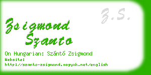 zsigmond szanto business card