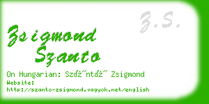 zsigmond szanto business card